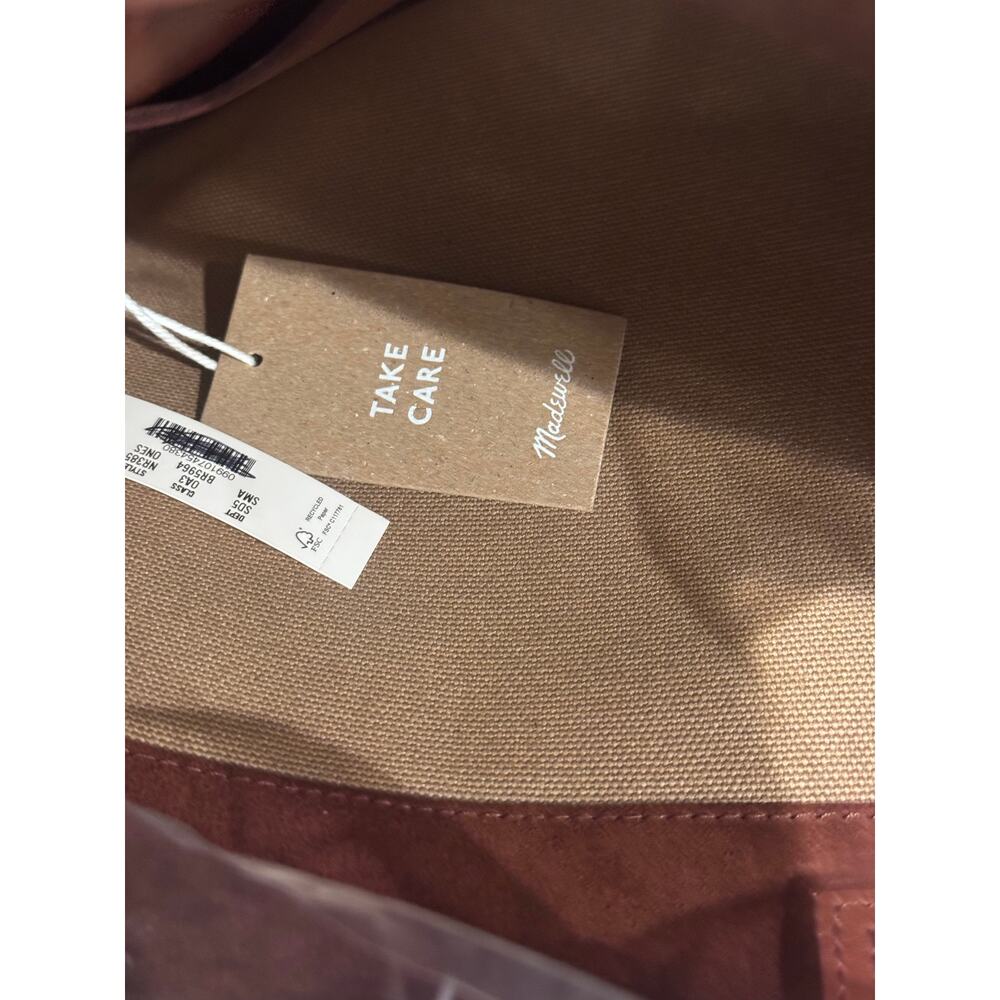 Madewell The Essential Bucket Tote Bag Suede Soft Mahogany Brown One Size NWT - Picture 12 of 12